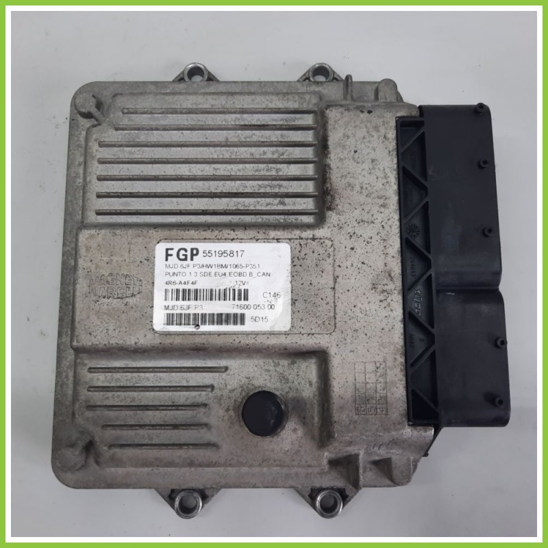 Centralina Motore Iniezione ECU MAGNETI MARELLI MJD6JF.P3 FIAT PUNTO 2U 1.3 16V MJT 55195817 2003 2007