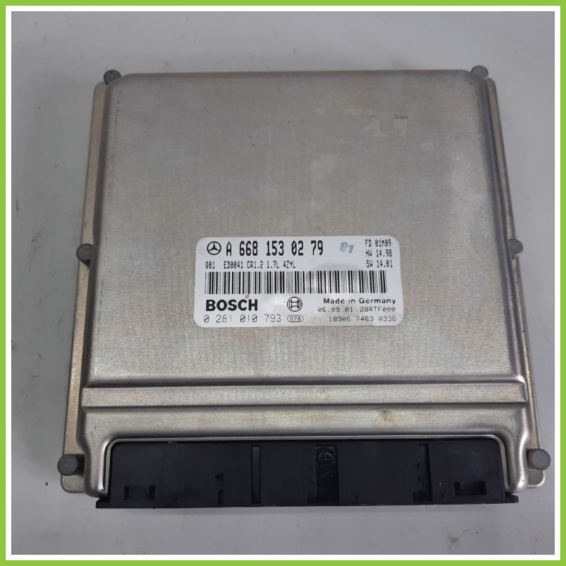 Centralina Motore Iniezione ECU BOSCH 0281010793 MERCEDES-BENZ Classe A W168 CDI A6681530279 2001 2004