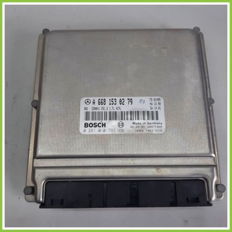 Centralina Motore Iniezione ECU BOSCH 0281010793 MERCEDES-BENZ Classe A W168 CDI A6681530279 2001 2004