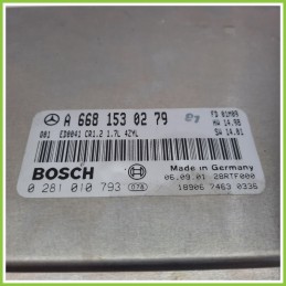 Centralina Motore Iniezione ECU BOSCH 0281010793 MERCEDES-BENZ Classe A W168 CDI A6681530279 2001 2004