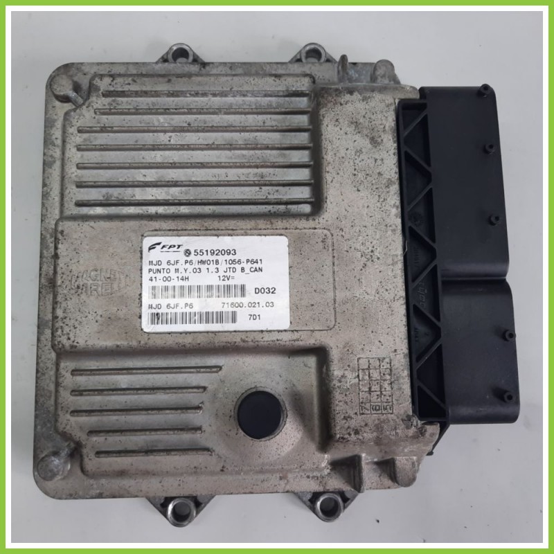 Centralina Motore Iniezione ECU MAGNETI MARELLI MJD6JF.P6 FIAT PUNTO 2U 1.3 16V MJT 55192093 2003 2007