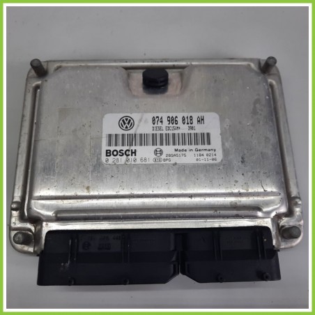 Centralina Motore Iniezione ECU BOSCH 0281010681 VOLKSWAGEN TRANSPORTER FURGONE 7H 074906018AH 2003 2009