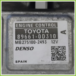 Centralina Motore Iniezione ECU DENSO MB275100-2493 TOYOTA YARIS 1.3 16V 89661-0D310 2005 2012