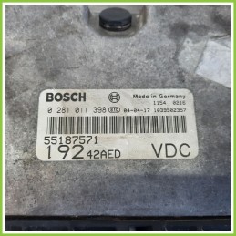 Centralina Motore Iniezione ECU BOSCH 0281011398 FIAT STILO 2V 1.9 JTD 55187571 2003 2009