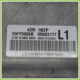 Centralina Motore Iniezione ECU SIEMENS 5WY5968B CHEVROLET (DAEWOO) AVEO T250 1.2 969831177 2008 2012