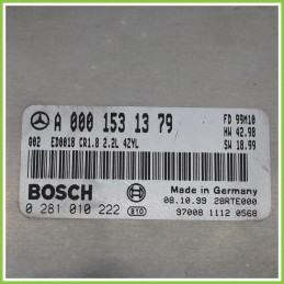 Centralina Motore Iniezione ECU BOSCH 0281010222 MERCEDES-BENZ Classe E W/S210 CDI A0001531379 1999 2003