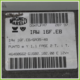 Centralina Motore Iniezione ECU MAGNETI MARELLI IAW16F.EB FIAT PUNTO 1a Serie 46480662 1993 1999