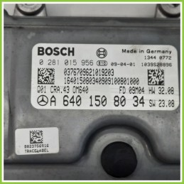 Centralina Motore Iniezione ECU BOSCH 0281015956 MERCEDES-BENZ Classe A W/C169 CDI A6401508034 2004 2013
