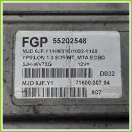 Centralina Motore Iniezione ECU MAGNETI MARELLI MJD6JF.Y1 LANCIA YPSILON TE 1.3 16V 55202548 2003 2006