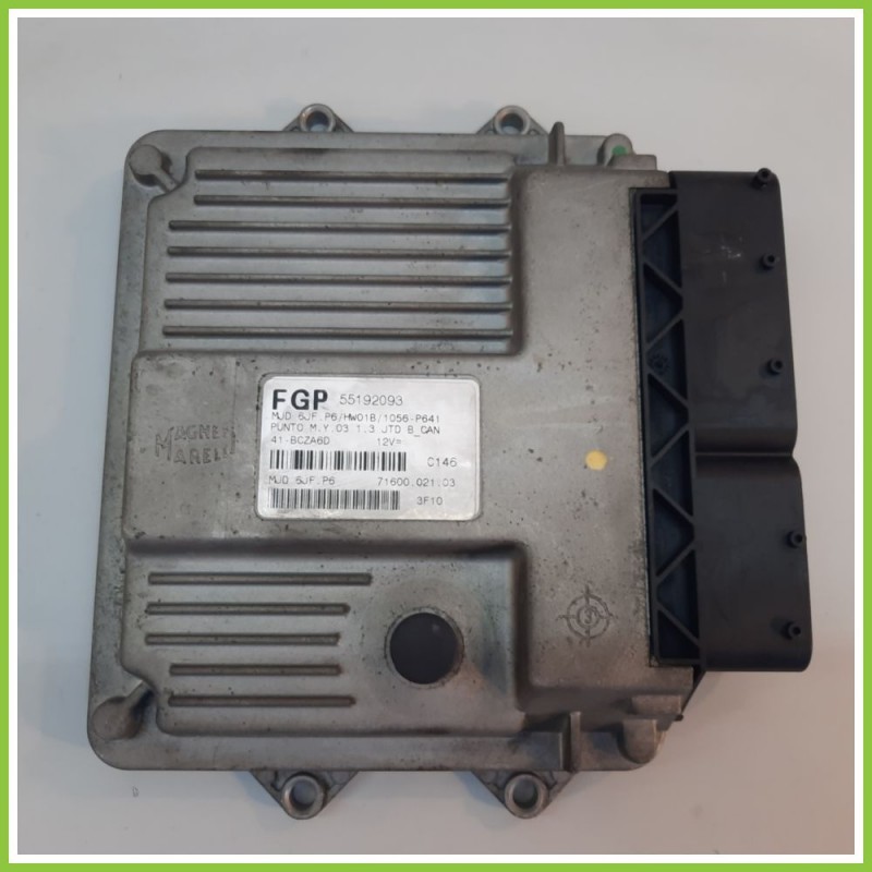 Centralina Motore Iniezione ECU MAGNETI MARELLI MJD6JF.P6 FIAT PUNTO 2U 1.3 16V MJT 55192093 2003 2007