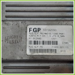 Centralina Motore Iniezione ECU MAGNETI MARELLI MJD6JF.P6 FIAT PUNTO 2U 1.3 16V MJT 55192093 2003 2007