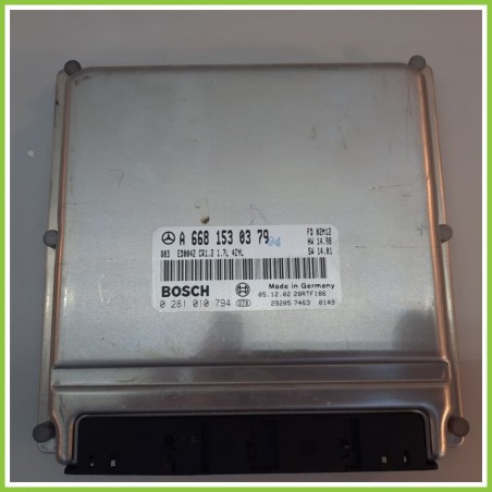 Centralina Motore Iniezione ECU BOSCH 0281010794 MERCEDES-BENZ Classe A W168 CDI A6681530379 2001 2004