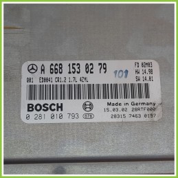 Centralina Motore Iniezione ECU BOSCH 0281010793 MERCEDES-BENZ Classe A W168 CDI A6681530279 2001 2004