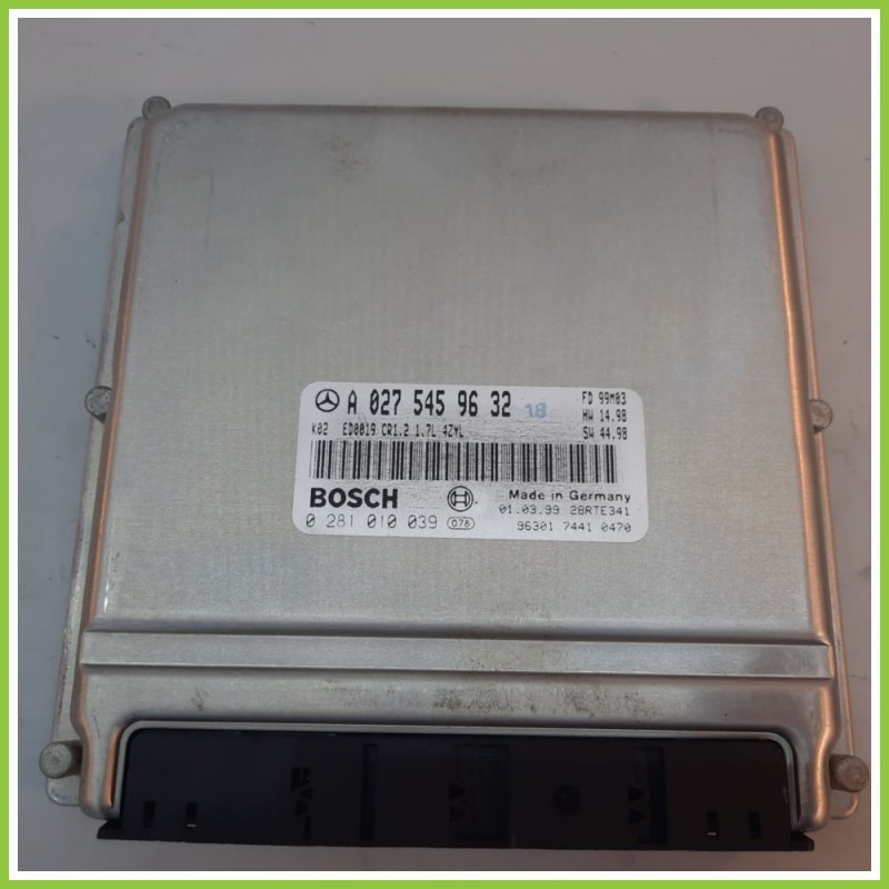 Centralina Motore Iniezione ECU BOSCH 0281010039 MERCEDES-BENZ Classe A W168 CDI A0275459637 1997 2001