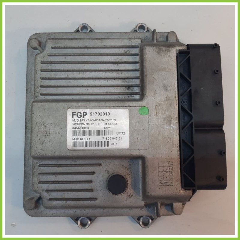 Centralina Motore Iniezione ECU MAGNETI MARELLI MJD6F3.Y1 LANCIA YPSILON TE 1.3 MJT 51792919 2006 2008