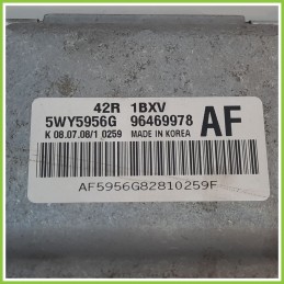 Centralina Motore Iniezione ECU SIEMENS 5WY5956G CHEVROLET (DAEWOO) AVEO T250 1.2 96469978 2008 2012