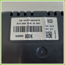 Quadro strumenti contachilometri tachimetro VDO A2C53332250 SEAT IBIZA 6J 1.4 6J0920800K