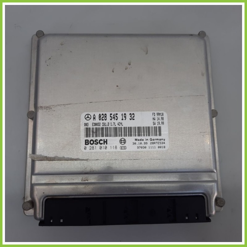 Centralina Motore Iniezione ECU BOSCH 0281010118 MERCEDES-BENZ Classe A W168 CDI A0285451932 1997 2001