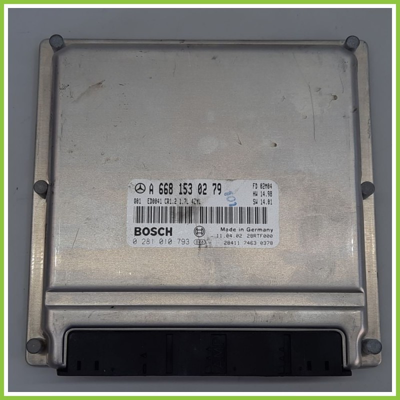 Centralina Motore Iniezione ECU BOSCH 0281010793 MERCEDES-BENZ Classe A W168 CDI A6681530279 2001 2004