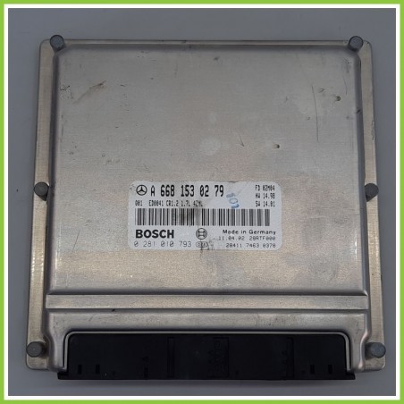 Centralina Motore Iniezione ECU BOSCH 0281010793 MERCEDES-BENZ Classe A W168 CDI A6681530279 2001 2004