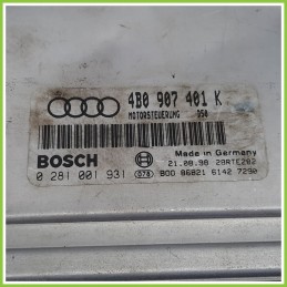 Centralina Motore Iniezione ECU BOSCH 0281001931 AUDI A6 4B 2.5 TDI 4B0907401K 1997 2001