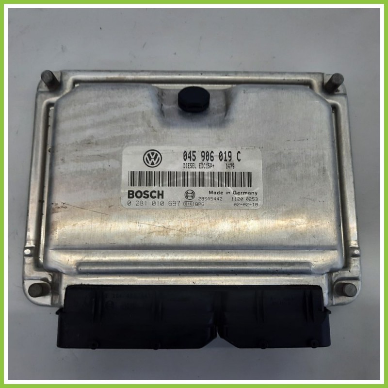 Centralina Motore Iniezione ECU BOSCH 0281010697 VOLKSWAGEN POLO 9N 1.4 TDI 045906019C 2001 2005