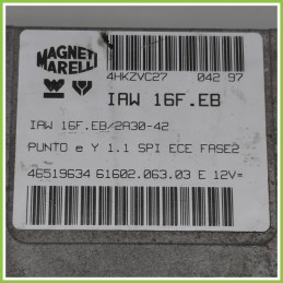 Centralina Motore Iniezione ECU MAGNETI MARELLI IAW16F.EB FIAT PUNTO 1a Serie 46519634 1993 1999