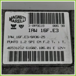 Centralina Motore Iniezione ECU MAGNETI MARELLI IAW16F.E3 FIAT PUNTO 1a Serie 46531212 1993 1999