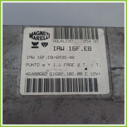 Centralina Motore Iniezione ECU MAGNETI MARELLI IAW16F.EB FIAT PUNTO 1a Serie 46480662 1993 1999
