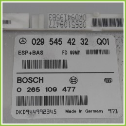 Centralina Controllo Elettronico Stabilita ESP+BAS BOSCH 0265109477 MERCEDES-BENZ Classe A W168 CDI 0295454232 1997 2001