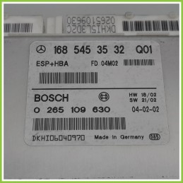 Centralina Controllo Elettronico Stabilita ESP+HBA BOSCH 0265109630 MERCEDES-BENZ Classe A W168 CDI 1685453532 2001 2004
