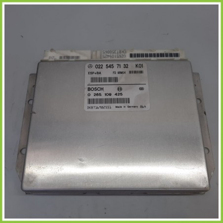Centralina Controllo Elettronico Stabilita ESP+BAS BOSCH 0265109425 MERCEDES-BENZ Classe A W168 0225457132 1997 2001