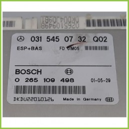 Centralina Controllo Elettronico Stabilita ESP+BAS BOSCH 0265109498 MERCEDES-BENZ Classe E W/S210 CDI 0315450732 1999 2003