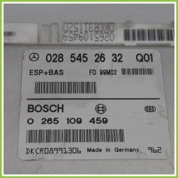 Centralina Controllo Elettronico Stabilita ESP+BAS BOSCH 0265109459 MERCEDES-BENZ Classe A W168 CDI 0285452632 1997 2001