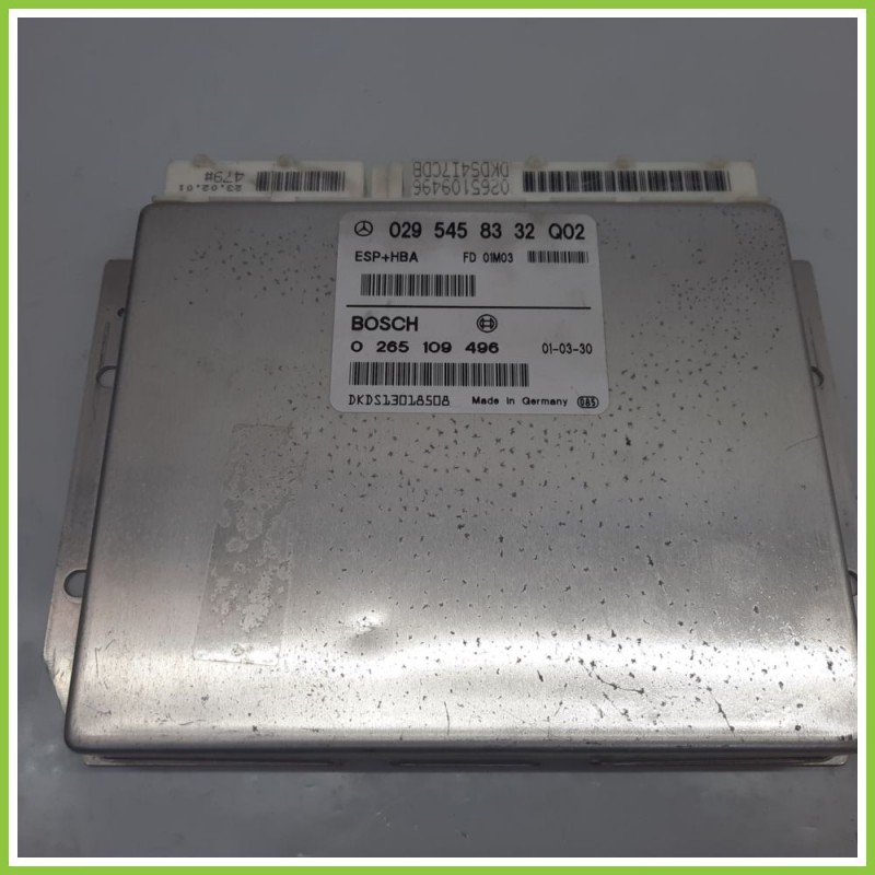 Centralina Controllo Elettronico Stabilita ESP+HBA BOSCH 0265109496 MERCEDES-BENZ Classe A W168 0295458332 2001 2004