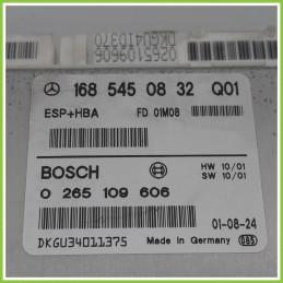 Centralina Controllo Elettronico Stabilita ESP+HBA BOSCH 0265109606 MERCEDES-BENZ Classe A W168 1685450832 2001 2004