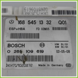Centralina Controllo Elettronico Stabilita ESP+HBA BOSCH 0265109619 MERCEDES-BENZ Classe A W168 CDI 1685451332 2001 2004