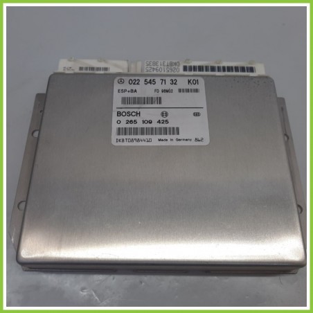 Centralina Controllo Elettronico Stabilita ESP+BAS BOSCH 0265109425 MERCEDES-BENZ Classe A W168 0225457132 2001 2004