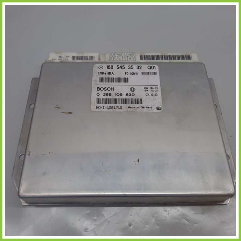 Centralina Controllo Elettronico Stabilita ESP+HBA BOSCH 0265109630 MERCEDES-BENZ Classe A W168 CDI 1685453532 2001 2004