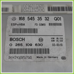 Centralina Controllo Elettronico Stabilita ESP+HBA BOSCH 0265109630 MERCEDES-BENZ Classe A W168 CDI 1685453532 2001 2004