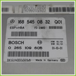 Centralina Controllo Elettronico Stabilita ESP+HBA BOSCH 0265109606 MERCEDES-BENZ Classe A W168 1685450832 2001 2004
