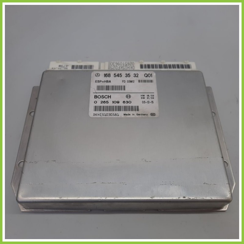 Centralina Controllo Elettronico Stabilita ESP+HBA BOSCH 0265109630 MERCEDES-BENZ Classe A W168 1685453532 2001 2004