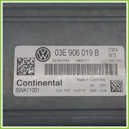 Centralina Motore Iniezione ECU CONTINENTAL 5WA11001 VOLKSWAGEN POLO 6R 1.2 03E906019B 2009 2012