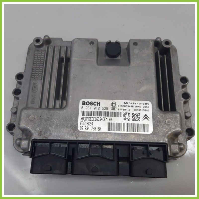 Centralina Motore Iniezione ECU BOSCH 0281012529 PEUGEOT 207 1.4 9663475880 2006 2009