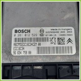 Centralina Motore Iniezione ECU BOSCH 0281012529 PEUGEOT 207 1.4 9663475880 2006 2009