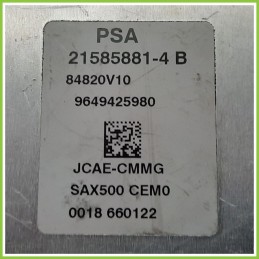 Centralina Motore Iniezione GAS VALEO 21585881-4B CITROEN C3 2a Serie 1.4 9649425980 2005 2010