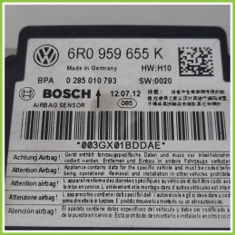 Centralina Airbag BOSCH 0285010793 VOLKSWAGEN POLO 6R 1.2 6R0959655K 2009 2012
