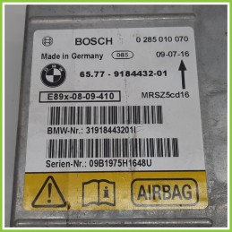 Centralina Airbag BOSCH 0285010070 BMW Serie 3 E90/E91 65.77-9184432-01 2008 2012