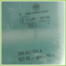 Cristallo Laterale Scendente Posteriore Sinistro SX VOLKSWAGEN GOLF 5G6845025A 2012 2017