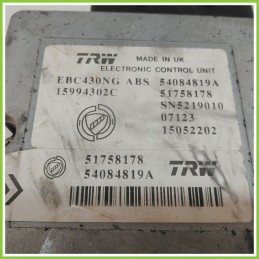 Centralina ABS Modulo Pompa TRW EBC430NG 51758178 LANCIA YPSILON TE Originale Usato